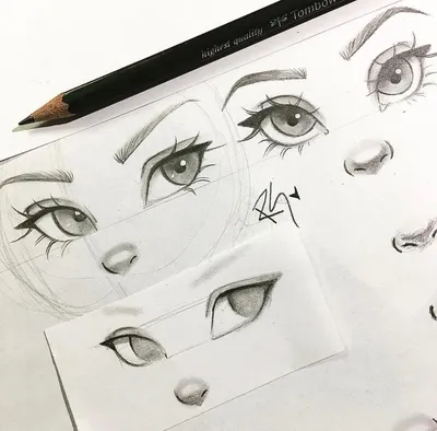 Как нарисовать мультяшные глаза. Туториал. How to draw cartoon eyes. Anime.  Tutorial. - YouTube