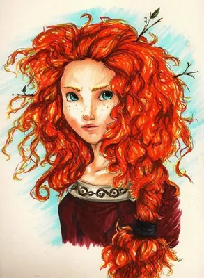 Красивая рыжая девушка рисунок - 79 фото
