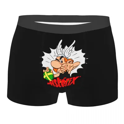 Мужские боксеры Asterix и Obelix с мангой, женское нижнее белье со средней  талией, аниме, Мультяшные мужские шорты с юмором | AliExpress