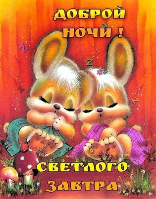 Спокойной 🌛🐇🌜 ночи! | Спокойной ночи, Ночь, Милый мультфильм