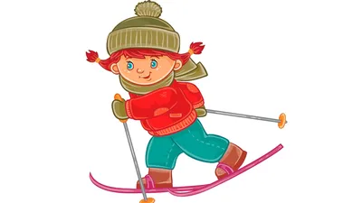 Мультяшный картинка лыжи для детей фотографии