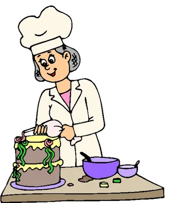 Женщина-повар готовит торт. Кондитер-пекарь готовит десерт для ресторана  Векторное изображение ©zuperia 506335434