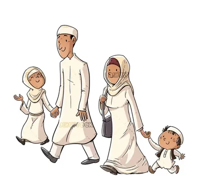 Мусульманская семья арт - 61 фото