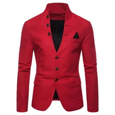 Купить Роскошные мужские свадебные мужские пиджаки для мужчин, костюм,  деловая формальная вечеринка, красный классический | Joom