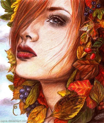 Нарисованная осень | Осенние цветы | Дзен