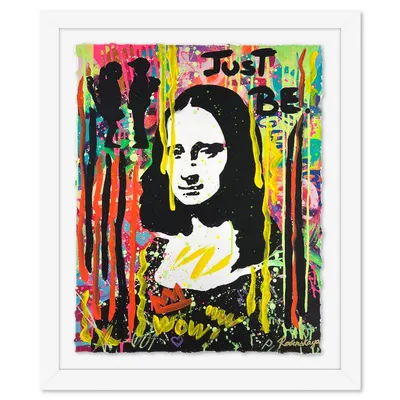 Charitybuzz: Nastya Rovenskaya Hand-Signed \"Mona Lisa\" Framed One-of-a-Kind  Mixed Media