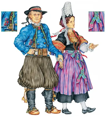 Мужчина и женщина в народных французских национальных костюмах культура и  традиции франции иллюстрация | Премиум векторы
