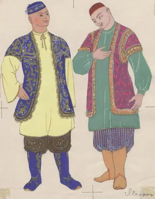 Национальный костюм татаров рисунок - 72 фото