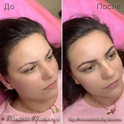 Натуральный татуаж бровей на красивой картинке