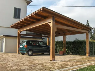 Деревянный навес – функциональная постройка, обеспечивающая комфорт и  эстетику | Статьи Илья-Лес