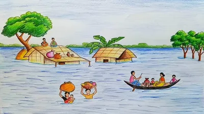 Неожиданное наводнение, родители бросились нести своих детей и уйти из  школы - Vietnam.vn