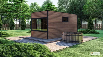 ✓ Мини баня для дачи 6х3м Gartensauna-6 под ключ от производителя - купить  по лучшей цене в Киеве от компании \"Группа компаний \"Промконтракт ЛТД\"\"