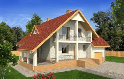 Дома из кирпича с мансардой - проекты и цены на строительство «под ключ» в  Самаре