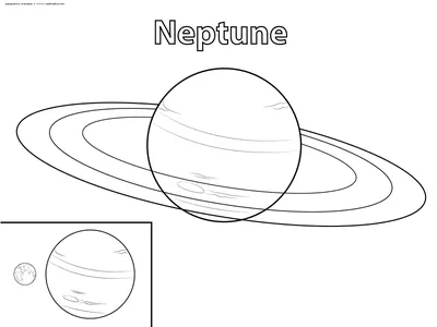 Раскраска Планета Нептун | Раскраски космос. Космические раскраски для детей
