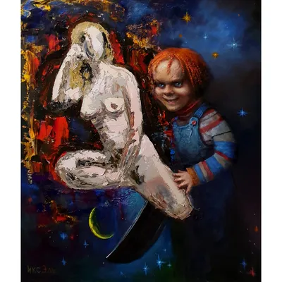Chucky and Bride Movie Scene 13\" x 19\" Action Figure Backdrop Photo Poster  | eBay