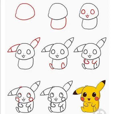 How to Draw Pikachu (Pokemon Go) step by step | Draw Pokemon - YouTube