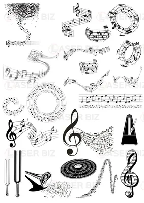 Музыкальные ноты черные ноты (овалы …» — создано в Шедевруме
