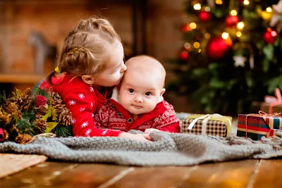 Идеи новогодней фотосессии: первый Новый Год ребенка