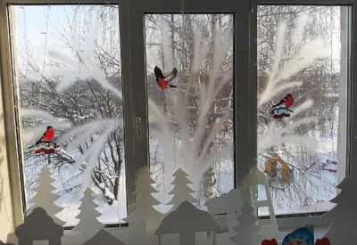 Новогодний трафарет елка на окно - 63 фото