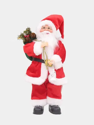 Новогодний сувенир Санта-Клаус сидящий с подарками, 45 см, молочный.  Артикул 4640108851751 - Товары и аксессуары для флористики
