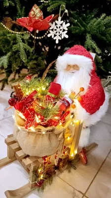 Плакат новогодний \"Олени и Санта Клаус / Дед Мороз. Доставка подарков\"  120х75 см (ID#1535647492), цена: 250 ₴, купить на Prom.ua