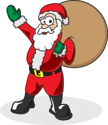 Новогодние картнки - Санта Клаус в векторе - Новый год - рождество