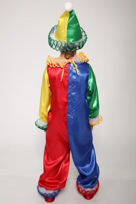 Клоун в новогоднем костюме на фотографии