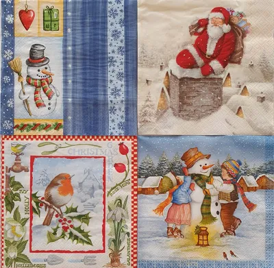 Рисовая бумага для декупажа карта салфетка А4 тонкая 1529 Санта Новый Год  Дед Мороз Рождество зима винтаж крафт DIY | AliExpress