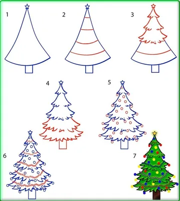 Поэтапное рисование новогодних рисунков - 32 фото