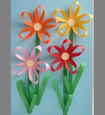 ОБЪЕМНЫЕ АППЛИКАЦИИ Сохраняйте себе, пробуйте с детьми! | OK.RU | Spring  flower crafts, Flower crafts, Crafts