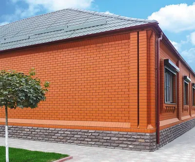 Какой цвет стен и крыши сочетается с красным кирпичом