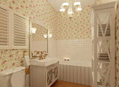 Обои для ванной комнаты: винил, стеклообои, жидкие обои, можно ли клеить  обои в ванной комнате | Houzz Россия