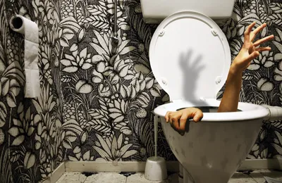 Обои картины в чистой ванной комнате с туалетом и ливнем - закрытой  гостиницой Стоковое Изображение - изображение насчитывающей вернон, обои:  98548671