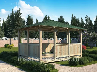 Виды деревянных беседок для сада и дачи | Backyard gazebo, Patio gazebo,  Modern gazebo