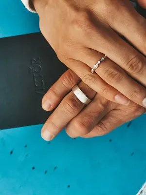 Фотография обручального кольца на руке в высоком разрешении