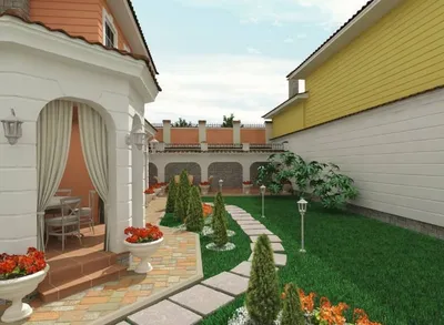 Дворы – 135 лучших фото дизайна двора частного дома и дачи | Houzz Россия
