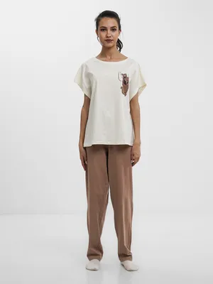 Пижама женская со штанами комплект домашняя одежда для дома Одежда VB  150538350 купить за 790 ₽ в интернет-магазине Wildberries