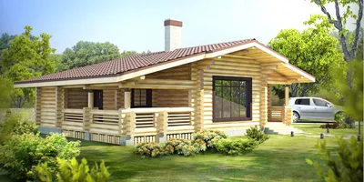 Одноэтажный дом: плюсы и минусы, дом из клееного бруса, купить деревянный  дом под ключ