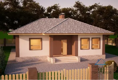 Проект дома с двускатной крышей и высоким цоколем | Архитектурное бюро  \"Беларх\" - Авторские проекты планы домов и коттеджей