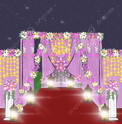 украшение фона свадебной сцены, оформление свадебной сцены, фон свадебной  сцены, иллюстрация свадебной сцены фон картинки и Фото для бесплатной  загрузки