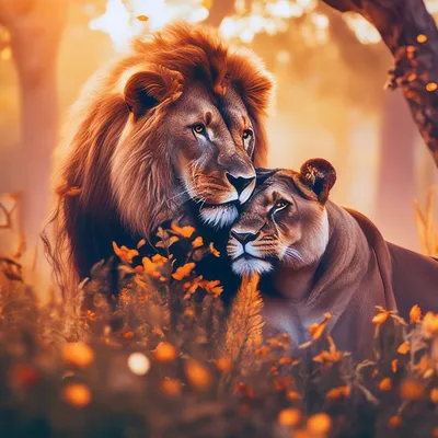 Огненный лев царь зверей,сидит …» — создано в Шедевруме