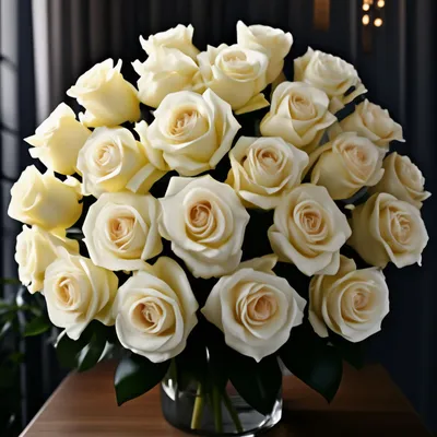 Большой букет из 25 белых роз купить с доставкой по Томску: цена, фото,  отзывы
