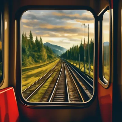 Пейзажи из окна поезда | Пикабу