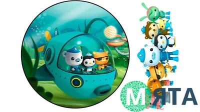 Картинка для торта \"Октонавты (The Octonauts)\" - PT104672 печать на  сахарной пищевой бумаге