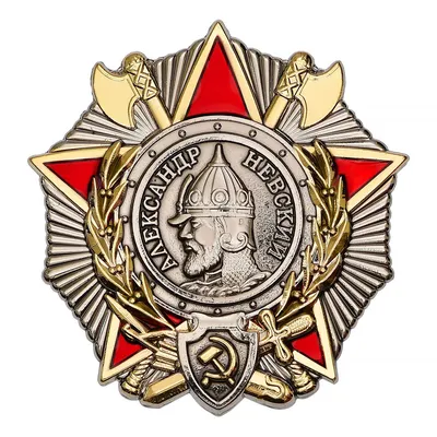 Значок орден Александра Невского, качественный муляж, сувенир - купить с  доставкой по выгодным ценам в интернет-магазине OZON (1217946459)