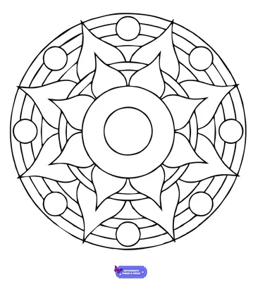 Геометрический орнамент в круге - рисунки