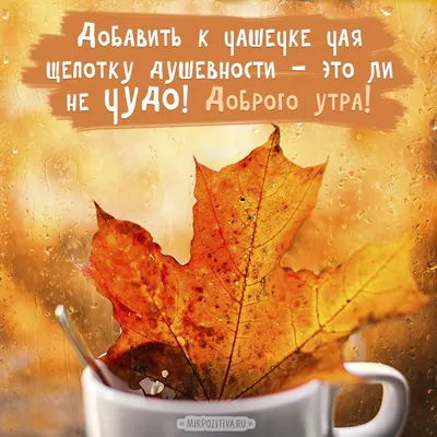 Доброе утро октября красивые картинки (44 фото) » Красивые картинки,  поздравления и пожелания - Lubok.club