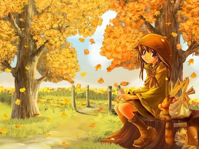 Осенний листопад рисунок - 34 фото