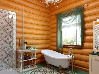 Отделка ванной комнаты в деревянном доме - БревнышКоМск