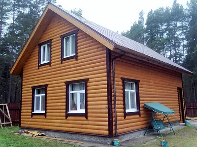 Отделка дома блок-хаусом » PRO стройка.by Строительство коттеджей и заборов  в Гомеле и Гомельской области.
